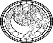 Printable My Little Pony Equestria Girls Stained Glass coloring pages