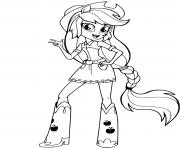Printable My Little Pony Equestria Girls Apple Jack coloring pages
