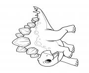 Printable dinosaur cute stegosaurus 2 coloring pages