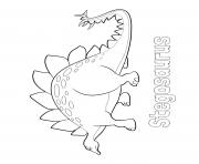 Printable dinosaur easy stegosaurus coloring pages