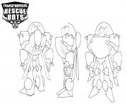 Printable Transformers Rescue Bots Back Front and Side View coloring pages