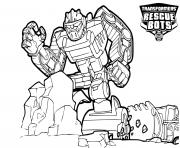 Printable Transformers Rescue Bots Boulder Line Drawing coloring pages