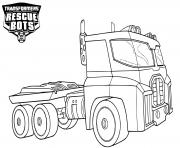 Printable Transformers Rescue Bots Optimus Prime coloring pages