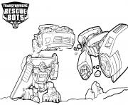 Printable Transformers Rescue Bots Teamwork coloring pages