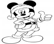 Mickey giving thumbs up coloring pages