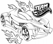 Printable team hot wheels coloring pages