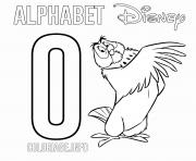 Printable O for Owl Disney coloring pages
