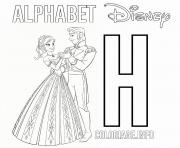 Printable H for Hans from Frozen coloring pages