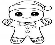 Printable gingerbread man christmas coloring pages