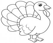 Printable turkey simple turkey for preschoolers coloring pages