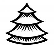 Printable Simple and basic Christmas tree design coloring pages