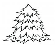 Printable Simple blank Christmas tree coloring pages