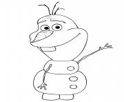 Printable Olaf greets you coloring pages