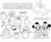 Printable december christmas kids coloring pages