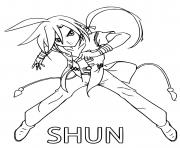 Printable Shun Bakugan coloring pages