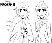 Printable Elsa Anna Frozen 2 Disney coloring pages