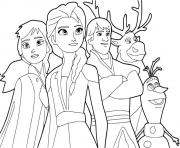 Printable frozen 2 with anna elsa kristoff sven olaf adventure coloring pages