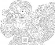 Printable christmas for adults decorative santa sack toys coloring pages