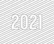 Printable 2021 Year coloring pages