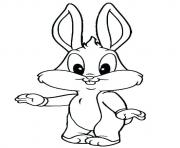 Printable cute bunny rabbit coloring pages