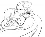 Printable wanda and vision in love coloring pages