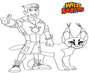 Printable Wild Kratts Lynx Animal coloring pages