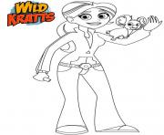 Printable Aviva Corcovado from Wild Kratts coloring pages