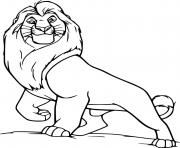 Simba Lion Walking coloring pages