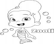 Printable zooli bubble guppies coloring pages