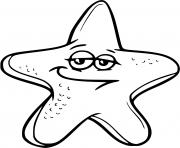 Printable starfish with eyes coloring pages
