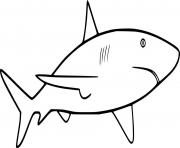Printable Very Simple Great White Shark coloring pages