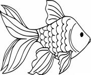 Printable Beautiful Goldfish coloring pages