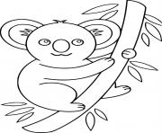 Printable Simple Koala coloring pages