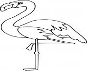 Printable Beautiful Simple Flamingo coloring pages