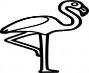 Printable Flamingo Outline coloring pages