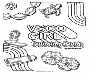 Printable vsco girl trendy confident girls coloring pages