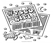 Printable aesthetics good vibes only coloring pages