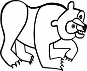 Printable Simple Grizzly Bear coloring pages