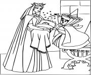 Merryweather Cast a Spell on Aurora coloring pages