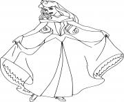 Printable Princess Aurora Dancing Quickly coloring pages