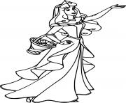 Printable Aurora with a Basket Disney Princess coloring pages