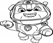 Printable Paw Patrol Rubble Underwater coloring pages