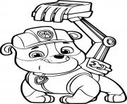 Printable Rubble and His Digger Equipment coloring pages