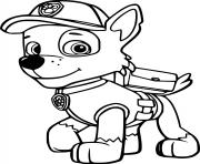 Printable Simple Rocky from Paw Patrol coloring pages