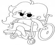 Printable girlfirend on wheelchair friday night funkin coloring pages