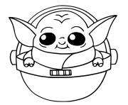 Printable Baby Yoda from the Mandalorian Fortnite Season 5 coloring pages