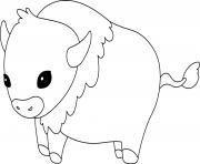 Printable Buffalo coloring pages
