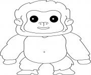 Printable Gorilla coloring pages