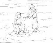 Printable Walking on Water Matthew 14_22 33_03 coloring pages