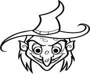 Printable scary witch face coloring pages